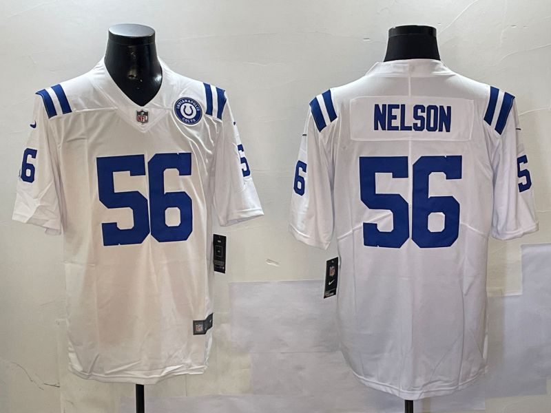 Men Indianapolis Colts #56 Nelson White Second generation 2024 Nike Limited NFL Jersey style 01081->indianapolis colts->NFL Jersey